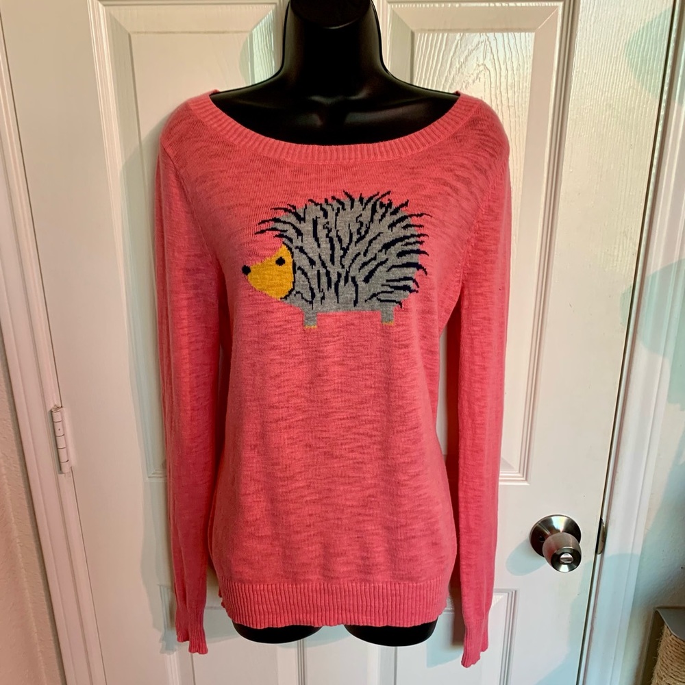 Pink Hedgehog detail sweater